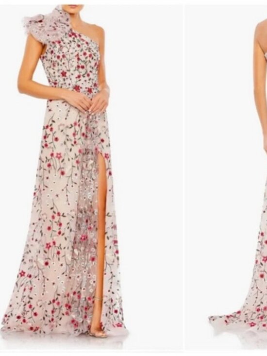 Mac Duggal Dresses & Skirts - Mac Duggal Rose Multi Embellished One-Shoulder Floral Gown